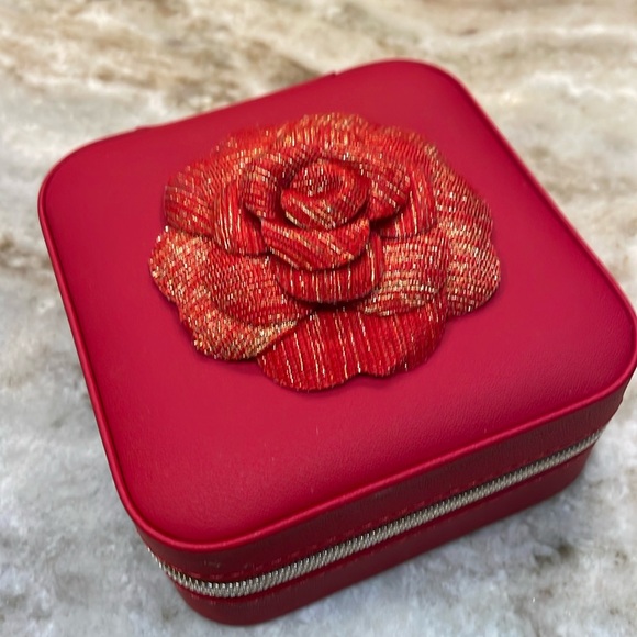 Other - Travel Jewelry Box Organizer with Chanel Camellia Flower - One-of-kind - New